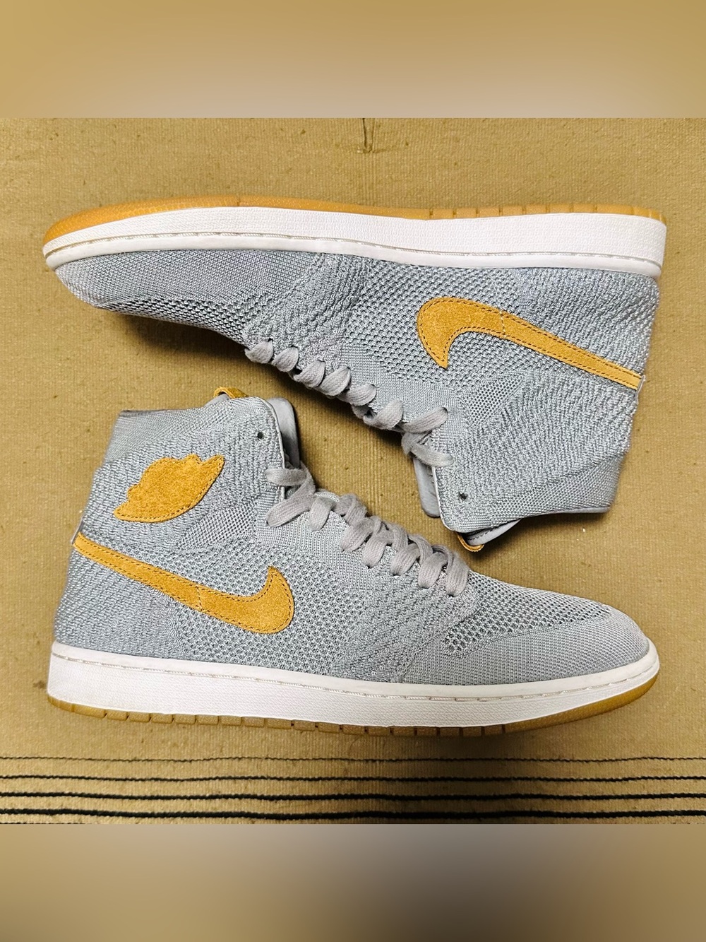 Air Jordan 1 Retro High Flyknit ‘Wolf Grey’- Men’s Size 10.5